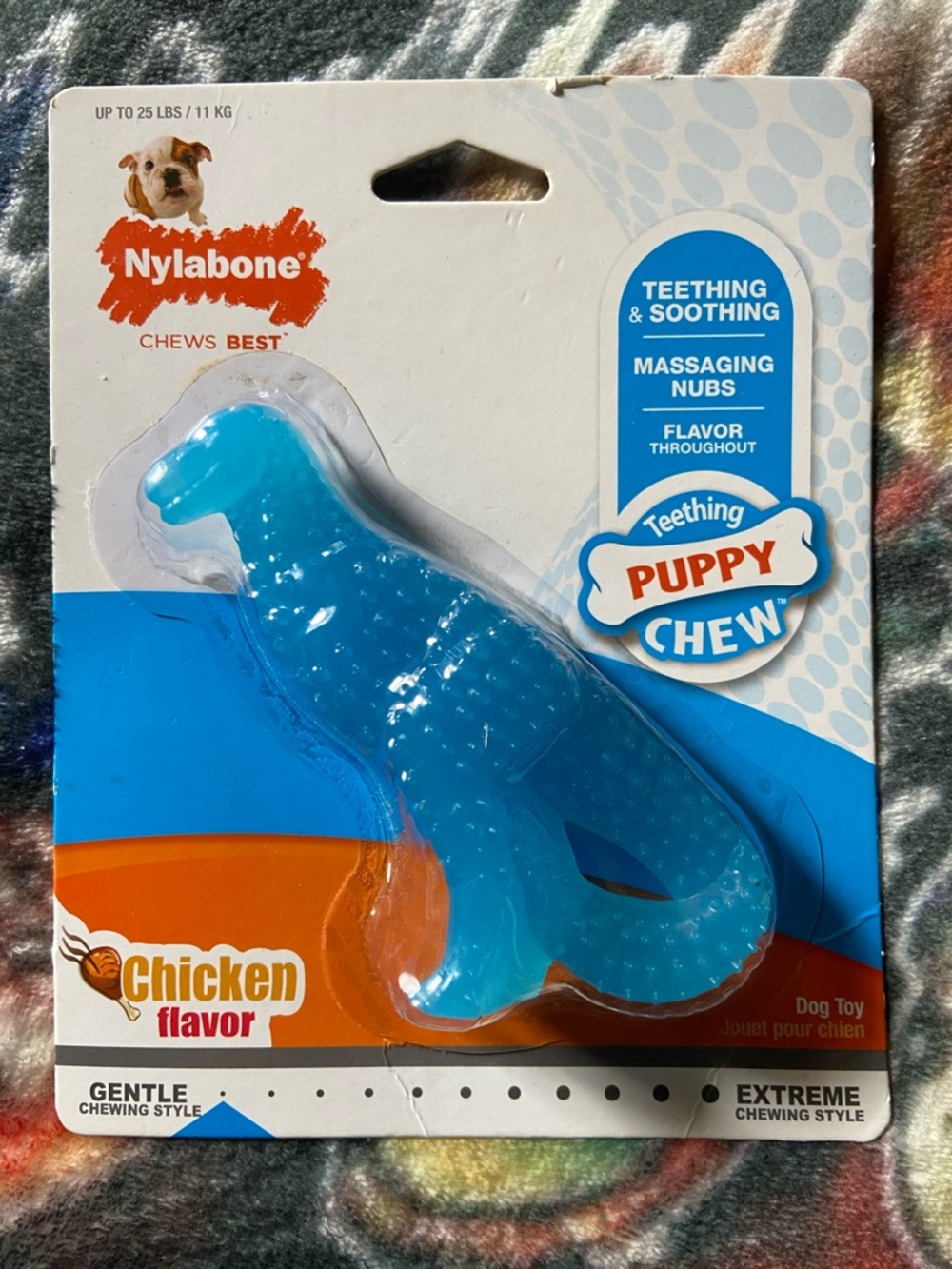 🏷️ NYLABONE Blue Puppy Chew - Teething Dog Toy Brand New Unopened
